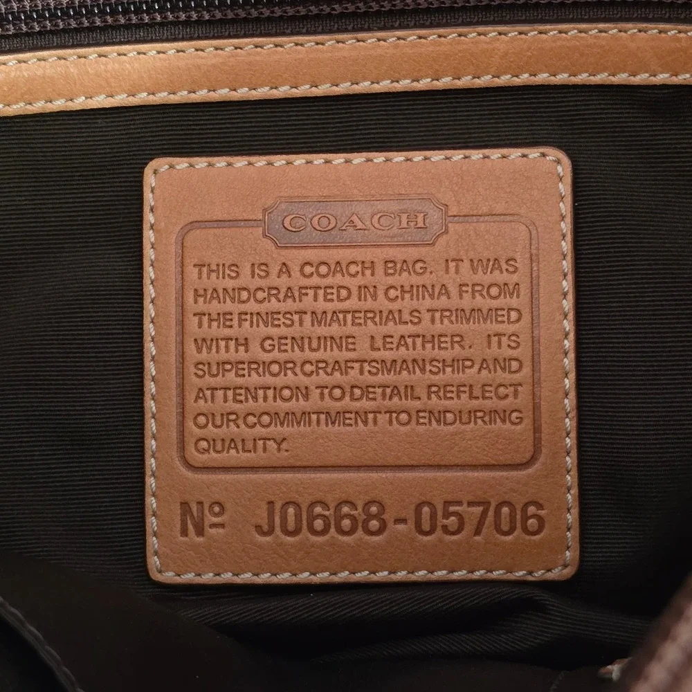 Coach Messenger Bag Womens Large Khaki Ginger Signature Jacquard 05706 Vintage